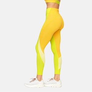 OUTDOOR VOICE TechSweat 7/8 Zoom Leggings Size Small Keylime/Sunshine/Lemongrass